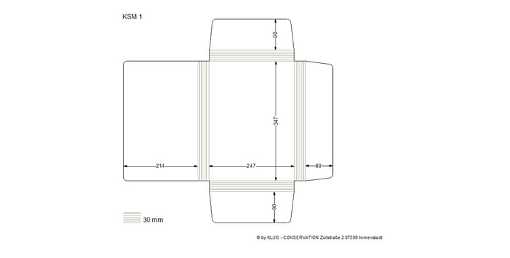 Jurismappe - Archivkarton 048 - 240 g/m² - 345 x 230 x 30 mm (Bild 2 von 2)